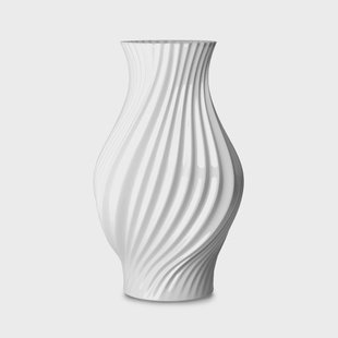Lyngby Porcelæn Twist vaas 25 cm Wit