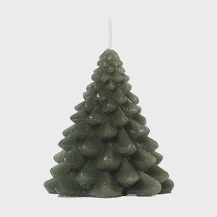 Broste Copenhagen Granny kerstboom kaars Ø9x10 cm Grape Leaf Green