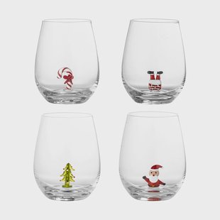 Bloomingville Misa drinkglas 56 cl 4-delig Kerst