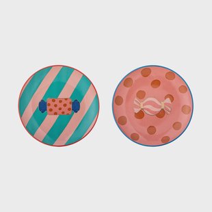 Bloomingville Caramella bord Ø16 cm 2 stuks Roze