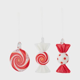 Bloomingville Feestelijke decoratiehangers 3 delen Rood