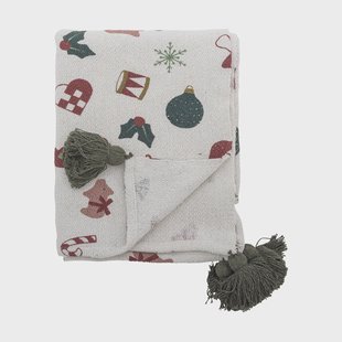 Bloomingville Yule deken 130x160 cm Beige