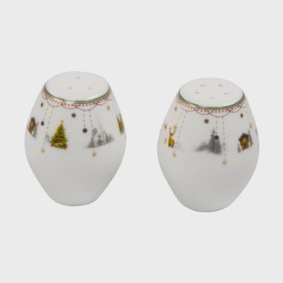 Wik & Walsøe Julemorgen Story zout- & peperstel 2-delig Wit