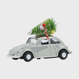 House Doctor MINI Xmas Car kerstdecoratie Zilverkleurig