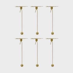 House Doctor Leaves kandelaar 4-pack Antieke messingkleur