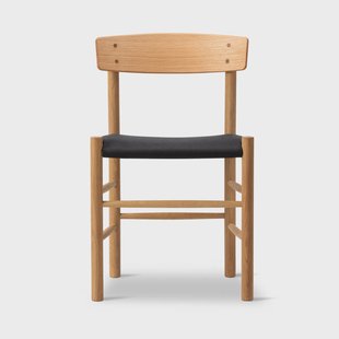 Fredericia Furniture J39 stoel Geolied eiken – zwart canvas