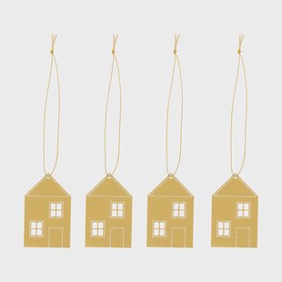 Cooee Design Kerstdecoratie Town house 6 cm Messing