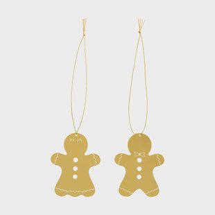 Cooee Design Kerstdecoratie pepparkaka 6 cm Messing