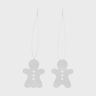 Cooee Design Kerstdecoratie pepparkaka 6 cm Roestvrij staal