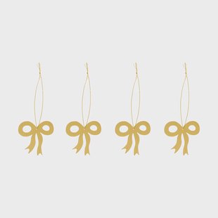 Cooee Design Kerst deco rozet 6 cm Messing