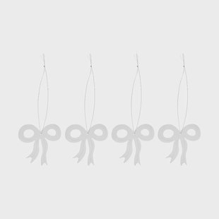 Cooee Design Kerst deco rozet 6 cm Roestvrij staal