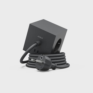 Avolt Square 1 stopcontact met USB-C 30W 3 m Stockholm Black