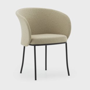 Normann Copenhagen Knit stoel met armleuningen Sand-black steel
