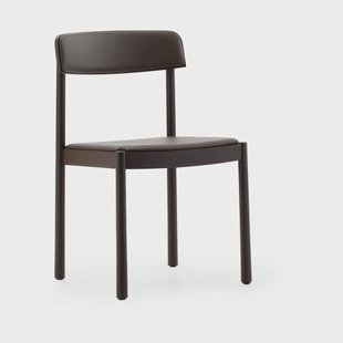 Normann Copenhagen Timb stoel Brown ash-ultra leather chocolate