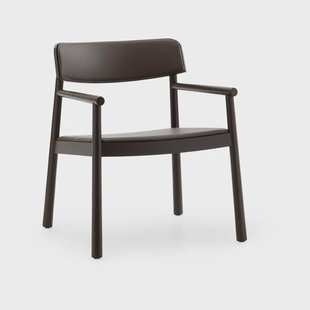 Normann Copenhagen Timb fauteuil Brown ash-Ultra Leather Chocolate