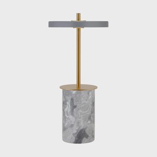 Umage Asteria Move Mini tafellamp Ø12x25,5 cm Grey Marble-brass