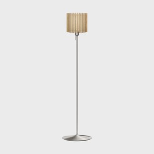 Umage Komorebi vloerlamp medium Circle oak Geborsteld staal
