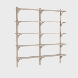 Swedese Levi plankrek 3 planken Witgepigmenteerd eik-aluminium, 180 cm