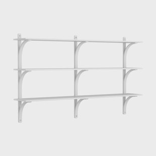 Swedese Levi plankrek 3 planken Witgewassen espen-aluminium, 180 cm