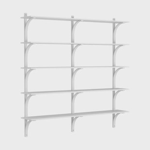 Swedese Levi plankrek 5 planken Witgewassen espen-aluminium, 180 cm