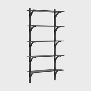 Swedese Levi plankrek 5 planken Zwartgebeitst essen-messing, 90 cm