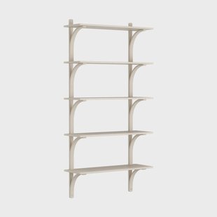 Swedese Levi plankrek 5 planken Wit gepigmenteerd essen-aluminium, 90 cm