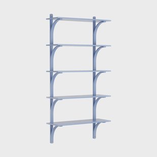 Swedese Levi plankrek 5 planken ILKE Blue-messing, 90 cm