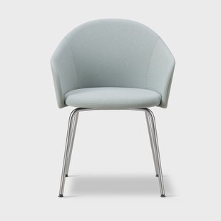 Fredericia Furniture Gomo Armchair fauteuil buizenvoet Mylla 811-roestvrij staal