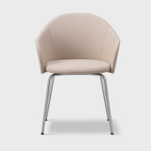 Fredericia Furniture Gomo Armchair fauteuil buizenvoet Blazer CUZ47 Fairfield-roestvrij staal