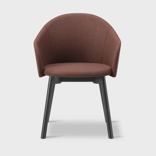 Fredericia Furniture Gomo Armchair fauteuil houten onderstel Blazer CUZ4D Dunalk-zwartgelakte eik