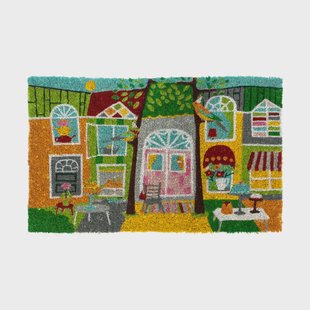 Dixie Coir deurmat Garden party, 45x75 cm