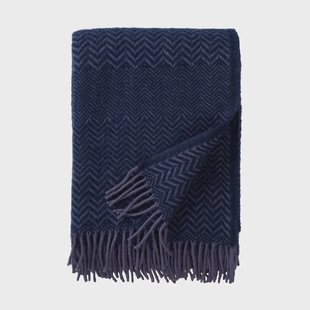 Klippan Yllefabrik Zigzag wollen plaid 130x200 cm Heather