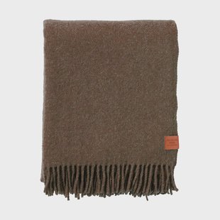 Klippan Yllefabrik True wollen plaid 130x200 cm Walnoot