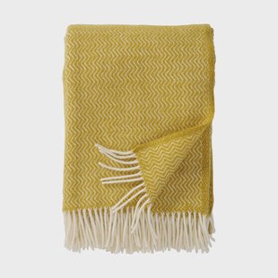 Klippan Yllefabrik Sorbet wollen plaid 130x200 cm Banaan