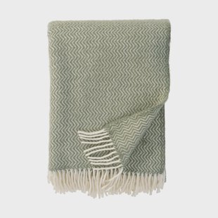 Klippan Yllefabrik Sorbet wollen plaid 130x200 cm Pistache