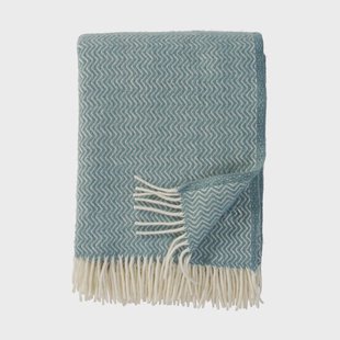 Klippan Yllefabrik Sorbet wollen plaid 130x200 cm Silky blue