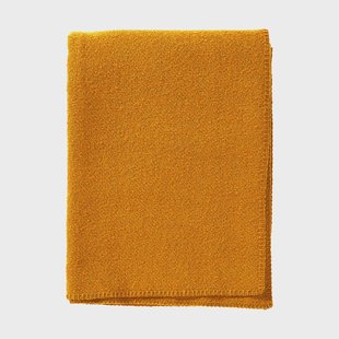 Klippan Yllefabrik Bouclé wollen deken 140x200 cm Oker