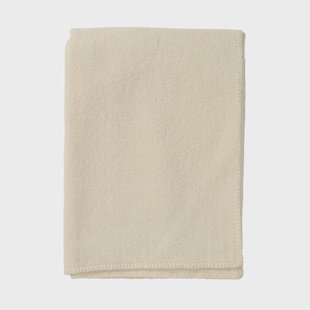 Klippan Yllefabrik Bouclé wollen deken 140x200 cm Cream