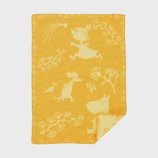 Klippan Yllefabrik Moomin winterland babydeken 65x90 cm Winters zon