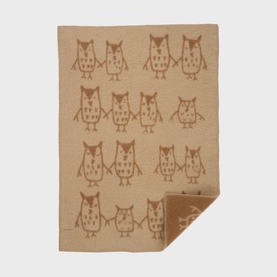 Klippan Yllefabrik Hand in hand babydeken 65x90 cm Taupe