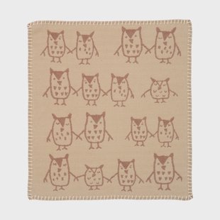 Klippan Yllefabrik Hand in hand knuffeldoekje 34x40 cm Taupe