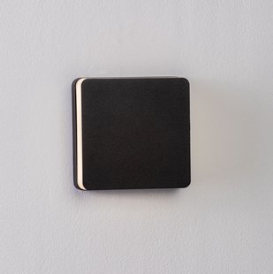 Nova Luce Oono - buiten wandverlichting - 13,5 x 13,5 x 5 cm - 11W LED incl. - IP65 - donker antraciet