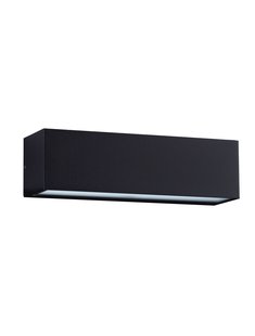 Nova Luce Flora - buiten wandverlichting - 23 x 6,5 x 6,5 cm - 10W LED incl. - IP54 - zandzwart
