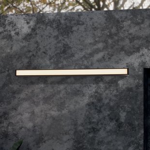 Nova Luce Nova - buiten wandverlichting - 100 x 9 x 6,5 cm - 36W LED incl. - IP65 - donker antraciet