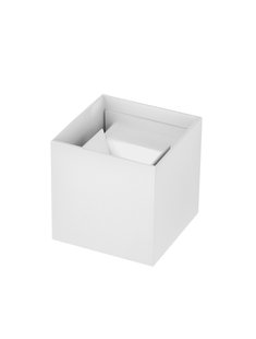 Nova Luce Epic - buiten wandverlichting - 15 x 15 x 15 cm -  2x 10W LED incl. - IP54 - wit