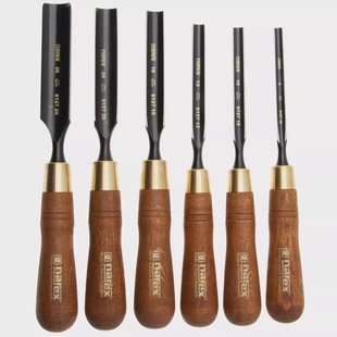 Narex Wood Line Plus Firmer Gouge Set 853300, gutsenset 8-10-12-16-20-26 mm, 6-delig