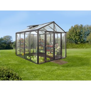 Vitavia Tuinkas Zeus Comfort 8100 - Veiligheidsglas 3mm En Polycarbonaat 10mm - Zwart - 258x316x250cm