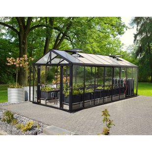 Vitavia Tuinkas Zeus Comfort 15700 - Veiligheidsglas 3mm - Zwart - 258x614x250cm