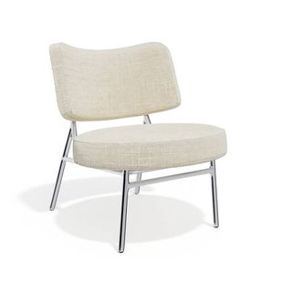 Crème fluwelen fauteuil