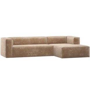 WOOOD Bean Hoekbank Rechts - Chenille - Velvet Perzik Roze